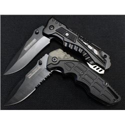 Lot Of 2-Tac Force Spring Assisted Knives- W/Half