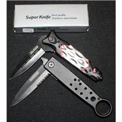 Lot Of 2-Tac Force Spring Assisted Knives-W/Black