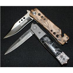 Lot Of 2-Tac Force Spring Assisted W/3.5" Black