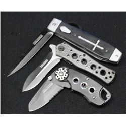 Lot Of 3-Tac ForceSpring Assisted Knives W/Black