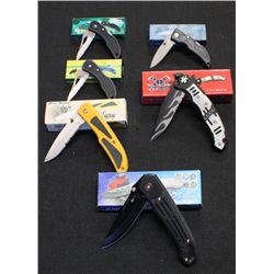 Lot of 6 - Stainless Bladed Pocketknives