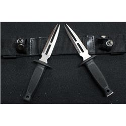 Twin Scorpion Double Dagger Set With Sheath