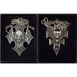 Lot Of 2-Fantasy Makers Neck Knives Demon Skull &