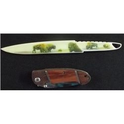 Lot Of 2-Steel Warrior Linerlock Knife W/Rosewood