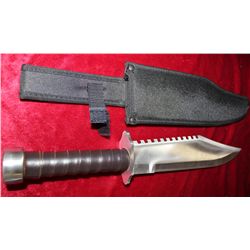 Survival 16 1/2" Bowie Knife W/Stainless Steel