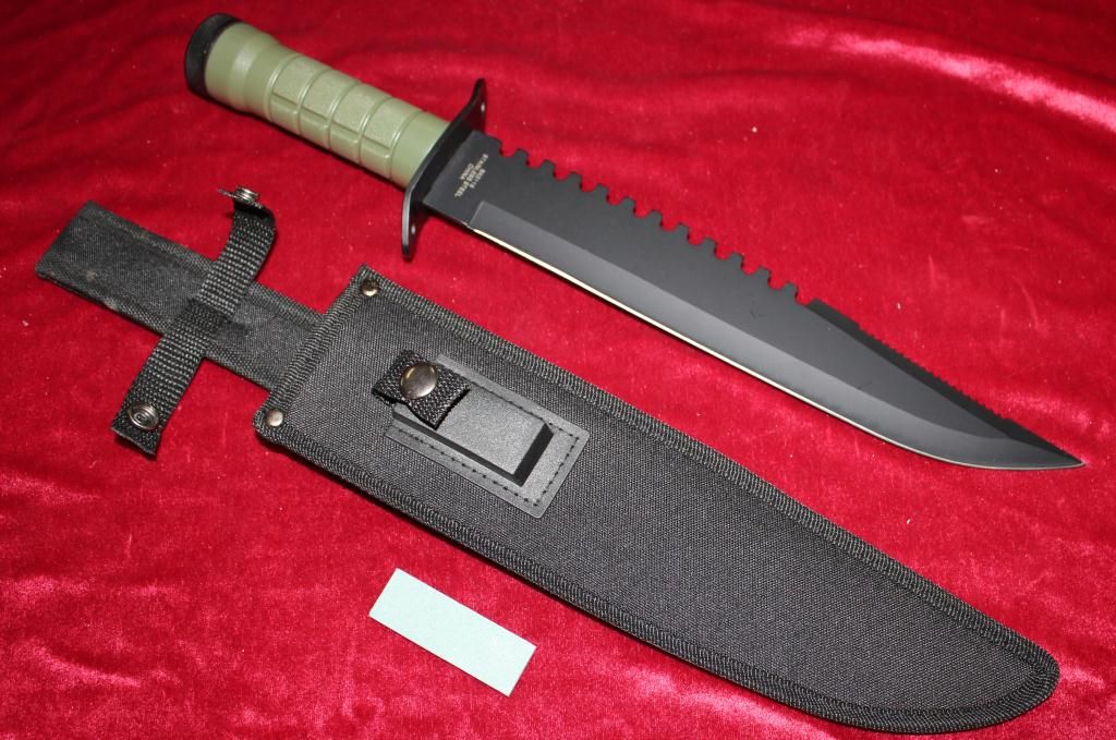 Survival Border Patrol 16" Knife W/Black Stainless