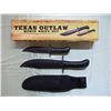 Image 1 : Texas Outlaw Bowie 2 Piece 12 7/8" & 9" Set W/