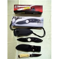 Lot Of 2 - Steel Warrior Coon Hunter With Sheath &