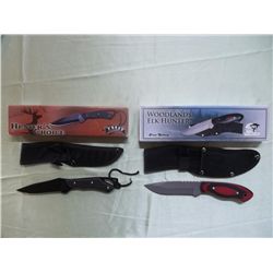 Lot Of 2 - Hunter's Choice 8" Blade Knife &