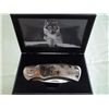 Image 2 : Maxam Lockback Knife W/ Wolf On Either Side