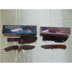 Lot Of 2 - 10" Overall Length Hunting Knife By