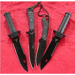Lot Of 4 - Assorted Stainless Steel Blade Knives