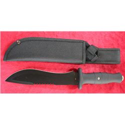Combat Denfense 12"Overall, Black Blade Knife