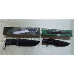 Lot Of 2- Military Survival Knife &12" Overall