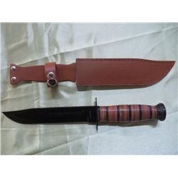 6" Bladed Stainless Knife W/ Wood Handle & Shealh