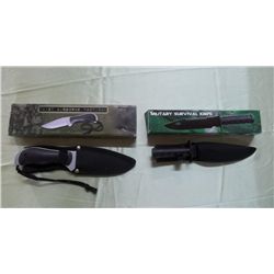 Lot Of 2 - Military Survival Knife & 101st