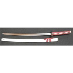 White Samurai Katana Sword & Saya Set