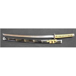 Brown Katana Samurai Sword & Saya Set