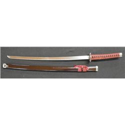 Black Katana Samurai Sword & Saya Set