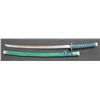 Image 1 : Green Katana Samurai Sword & Saya Set