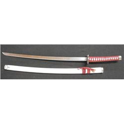 White Katana Samurai Sword & Saya Set