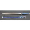 Image 1 : Blue Katana Samurai Sword & Saya Set
