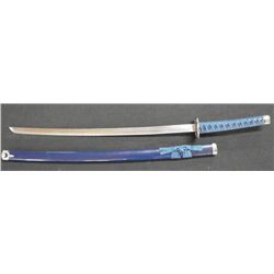 Blue Katana Samurai Sword & Saya Set