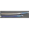Image 1 : Blue Katana Samurai Sword & Saya Set