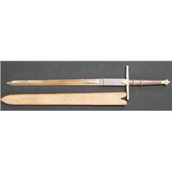 23" Stainless Blade Sword W/ Brass Trim &