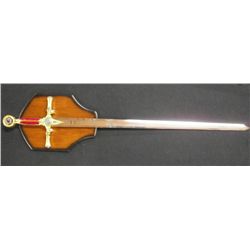 Masonic Stainless Steel Blade Sword With Display