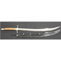 Barbarian Shamshir Sword With Leather Sheath