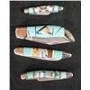 Image 2 : Lot Of 4-Turquoise Multi Inlay Pocket/Stockman