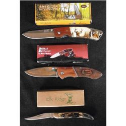 Lot Of 3-Steel Warrior 4" Pocket Knife