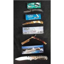 Lot Of 4-Little Gator 3" Lockback Knife W/Satin
