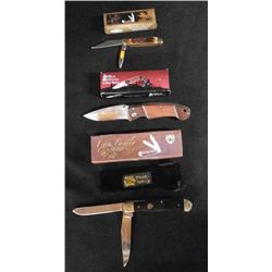 Lot Of 3-Frost Series Trapper 4 1/4" Pocket Knife