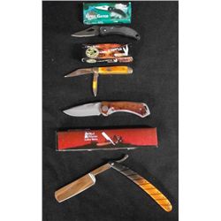 Lot Of 4-Steel Warrior Razor 5 1/2" Pocket Knife