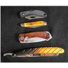 Image 3 : Lot Of 4-Steel Warrior Razor 5 1/2" Pocket Knife