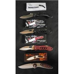 Lot Of 4-Red Planet 4 1/2" Liner Locking Tactical