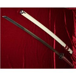White Katana Samurai Sword & Saya