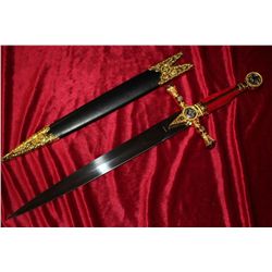 Red Velvet Design Masonic Sword