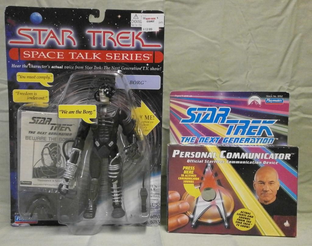NIP Star Trek TNG Communicator & Space Talk Borg