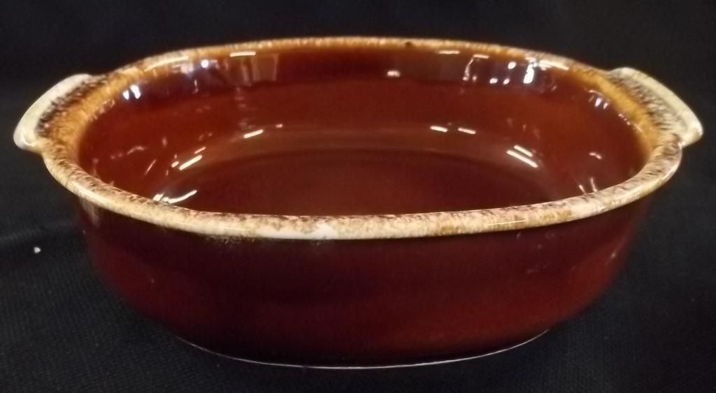 Assorted Hull Brown Drip Glaze Serving Dishes