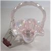 Image 1 : Fenton Glass Basket, Fenton mark on bottom of basket.
