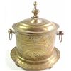 Image 1 : Old Brass Cracker Pot with lid, Asian 7 1/2" tall
