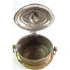 Image 3 : Old Brass Cracker Pot with lid, Asian 7 1/2" tall