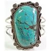 Image 1 : Magnificent Signed Native American Turquoise Cuff Bracelet 2 1/2" wide, fits 7"