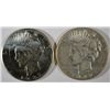 Image 1 : (2) Peace Dollars 1927 XF Cleaned, 1927-D VF  EST $85-90