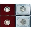 Image 1 : ( 2 ) PROOF AND ( 2 ) UNCIRCULATED 1982 WASHINGTON 90% SILVER COMMEM. HALVES