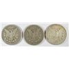 Image 2 : ( 3 ) THREE NICE CIRCULATED MORGAN SILVER DOLLARS