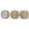 Image 1 : ( 3 ) THREE NICE CIRCULATED MORGAN SILVER DOLLARS